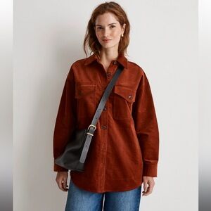 Corduroy Twill Oversized Shirt-Jacket madewell stained mahogany